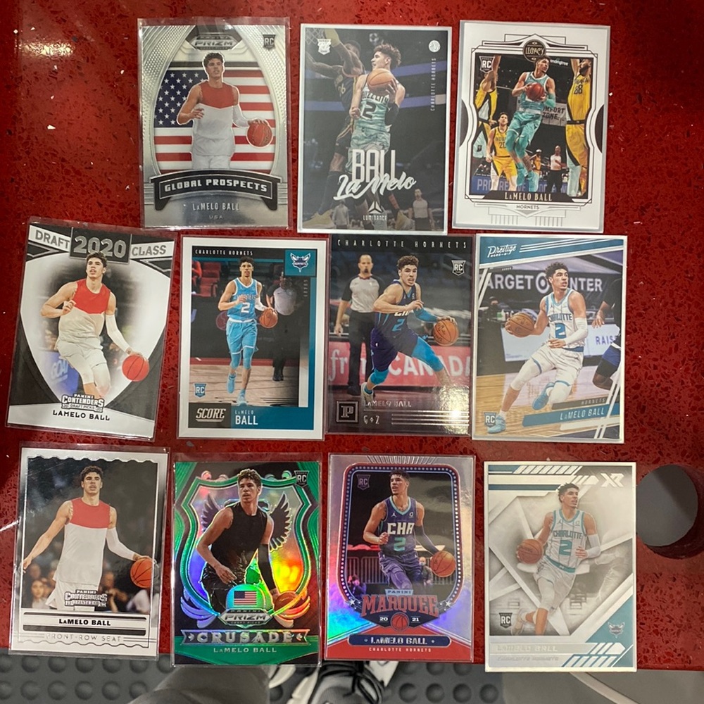 Lamelo ball lot 11 cards 2020-21 panini contenders